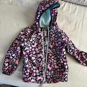 Cat & Jack Pink and Black Floral Raincoat